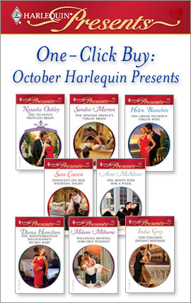 Title details for October Harlequin Presents: The Tycoon's Princess Bride\The Spanish Prince's Virgin Bride\The Greek Tycoon's Virgin Wife\Innocent on Her Wedding Night\The Boss's Wife for a Week\The Mediterranean Billionaire's Secret Baby by Natasha Oakley - Wait list